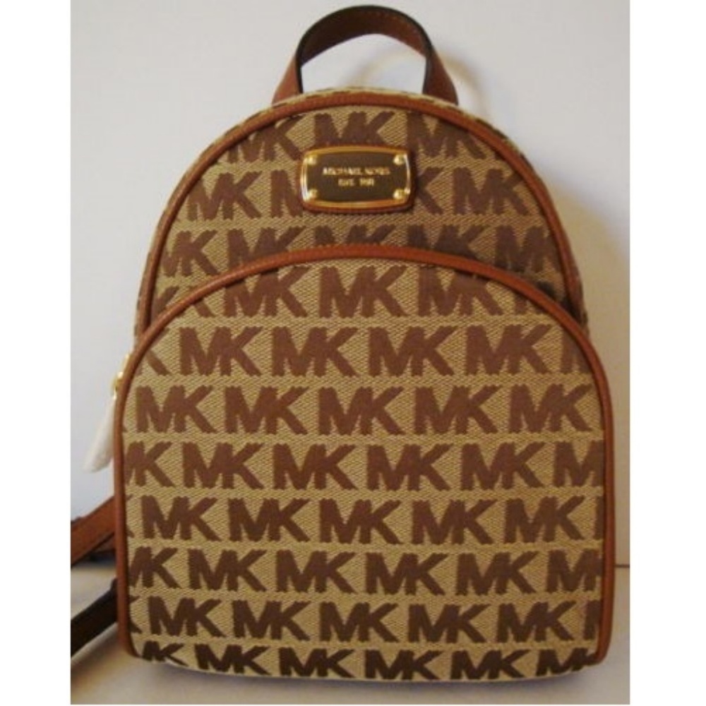 Michael Kors XS Abbey Jacquard Backpack Brown NWT - Picture 5 of 6